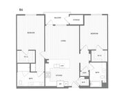 2 BR/2 BA floor plan Broadstone Mission Valley