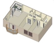 2BR/1BA