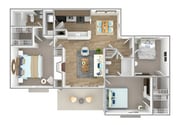 C1_3Bed_2Bath_1198 Sq Ft