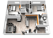 2 bed floorplan