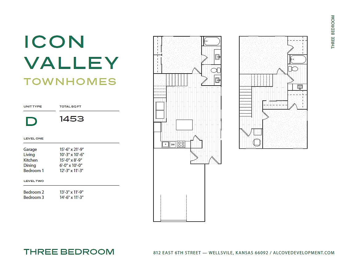 3 Bedroom Floorplan - Icon Valley Townhomes