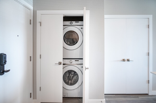 Stacking, full-sized washer and dryer