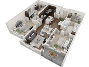 B3A floor plan District at Memorial