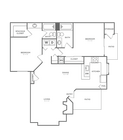 Two Bedroom Two Bath (995 SF)