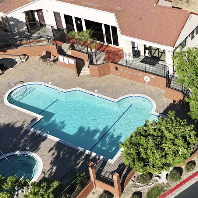 Ariel View of Pool - Diamond Bar Village Apartments