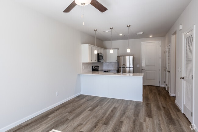 Studio - 634SF - Living Room/Kitchen - Crest at Stones Branch