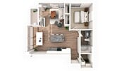 1 Bed / 1 Bath - 735 SF
