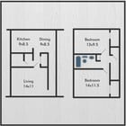 2BR / 1.5BA