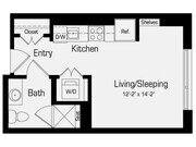 M1 | Studio | 349 Sq. Ft.