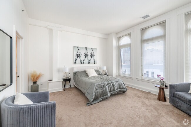 1BR, 1.5BA - 1,850SF - Bedroom - Deys Plaza Apartments