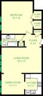 Brady One Bedroom Floorplan