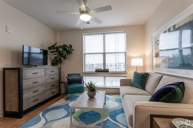 1BR, 1BA - 536 SF - Living Room - Gilliam Place