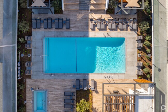 Aerial view of pool