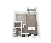 Step inside The Henry—our open-concept one-bedroom apartment in Whitestown, IN. With a walk-in closet, kitchen island, private patio or balcony, and modern finishes, this floor plan brings comfort and convenience together.