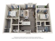 Floor plans are artist’s rendering. All dimensions are approximate. Actual product and specifications may vary in dimension or detail. Not all features are available in every apartment. Prices and availability are subject to change.