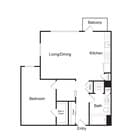 A14 | 1 bed 1 bath | 883 sq. ft.