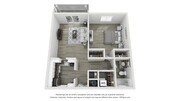 Una representación en 3D del plano de planta de The Palm .