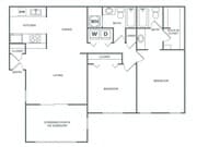 Oxford Classic | 2 habitaciones, 2 baños | 1290 pies cuadrados