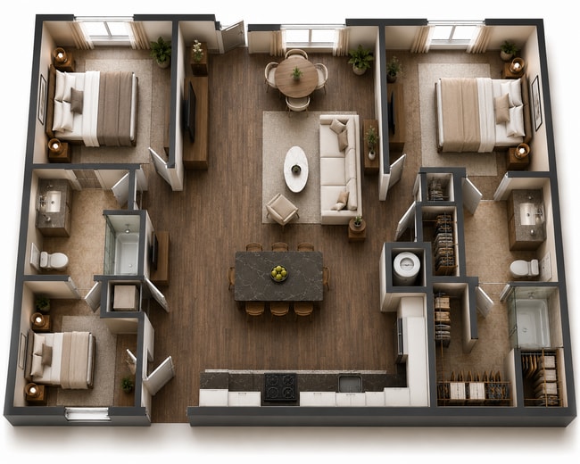 Photo - 3 Bedroom, 2 Bath Apartment Home in Othello Unit A201