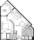 1BX floor plan The Clarendon