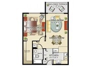 Model B | 1 Bedroom, 1 Bath