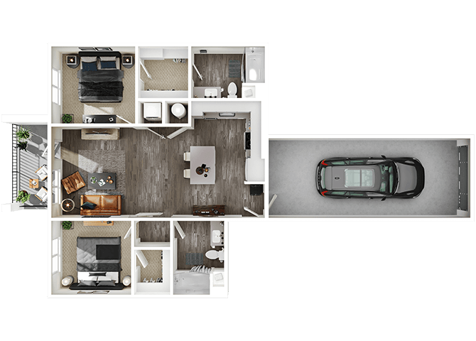 Floor Plan - B1 + Garage