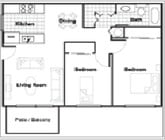 2BR/1BA
