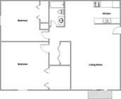 2BR/1BA