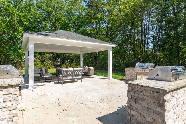 Outdoor Lounge and Grill Area