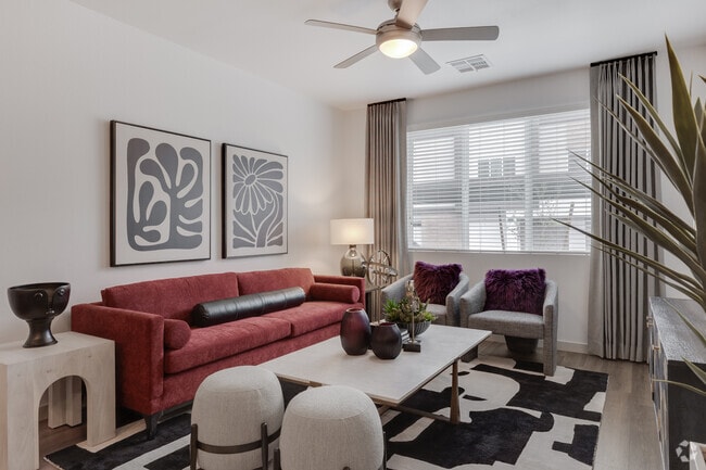 2 habitaciones, 2 baños, 950 pies cuadrados, sala de estar - Moxie