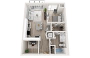 Plan B1 | 1 bedroom + den, 1 bathroom