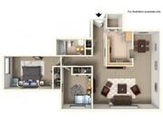2 Bedroom 1 Bath (C)
