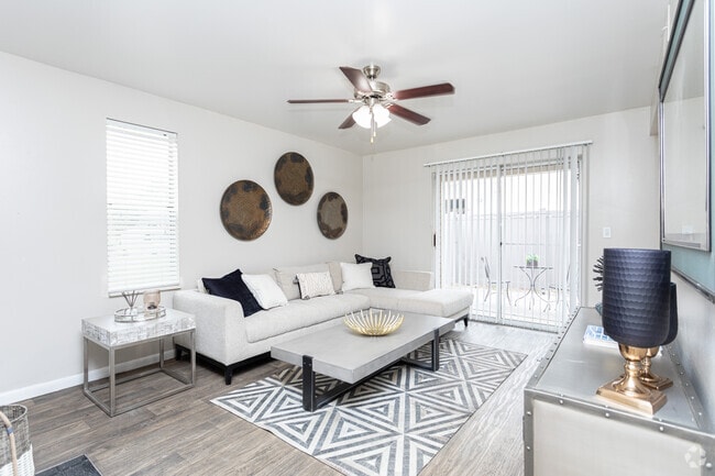 2BR, 2BA - 980SF - Living Room - 47Seventy Settlers Point
