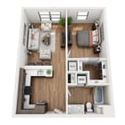 A2c-s floor plan La Plaza Village