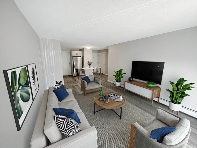 1 BR - Living Room - Woodlands at Nashua