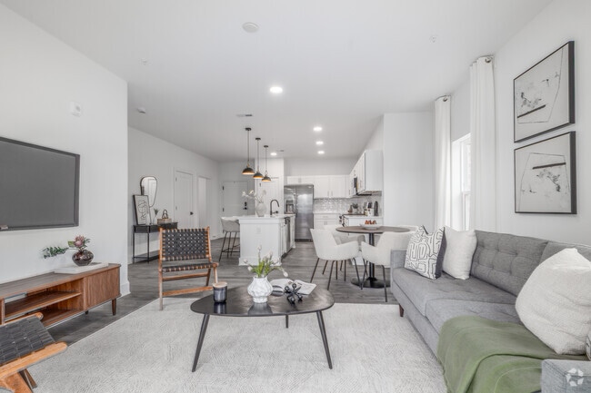 2BR, 2BA - 1,253SF - 2B - Living Room - Brixton Apartments