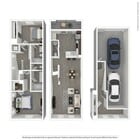 Multi-level two bedroom, two-and-a-half bath townhome. Bedrooms on the top floor with bathrooms in each bedroom for privacy. Washer and dryer included on the second floor for easy access. Attached, two-car tandem garage included.