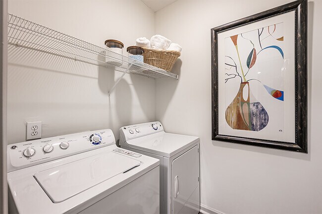 Full-size washer and dryer included in every home