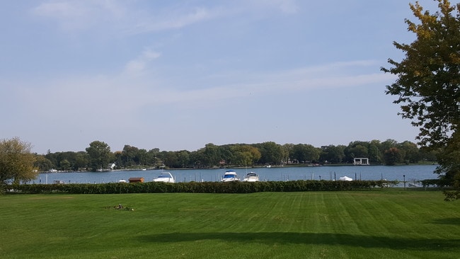 View from back of buildings