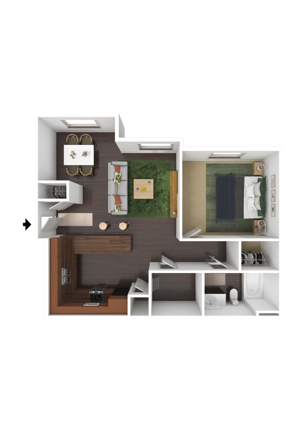 Floor Plan - One Bedroom