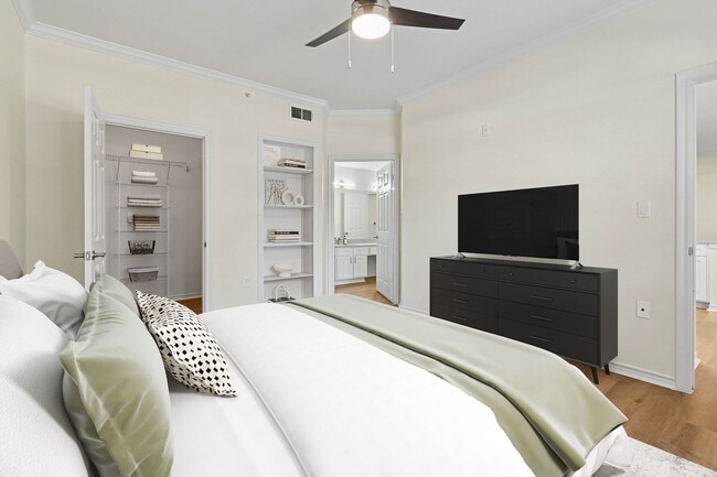 Renovated Package I bedroom with hard surface flooring