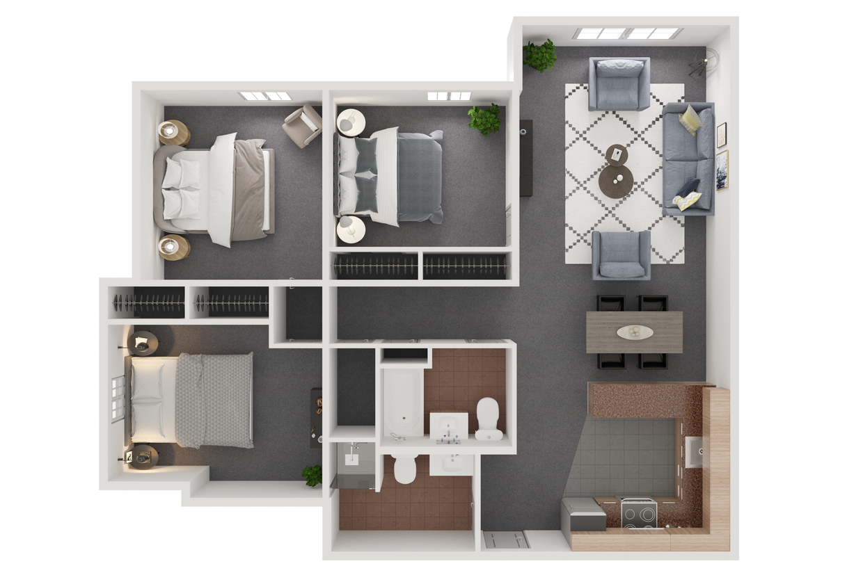 Floor Plan - 3 Bed 2 Bath
