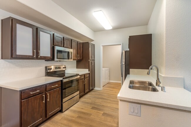 Freshly updated kitchen with stainless steel appliances