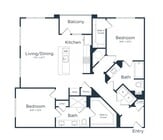 B2 | 2x2 | 1278 sq ft