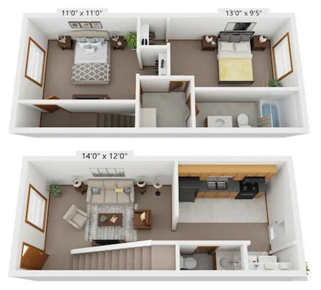 Troy Crossing - 2 Bedroom & 1.5 Bath Townh... - Troy Crossing - 2 Bedroom & 1.5 Bath Townh... Apartment Unit 1340D