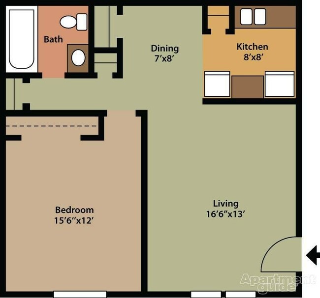 Floor plan with room sizes