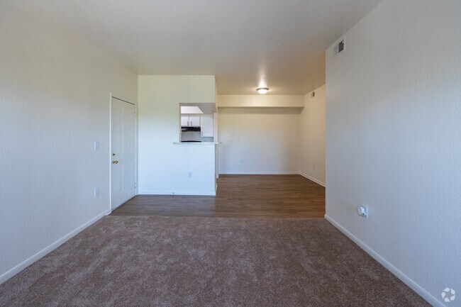 3BR, 2BA - 1,107SF - Living Room - Village Crest