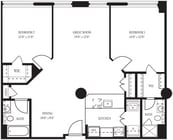 CO-F_2Bed_2Bath_1080 pies cuadrados