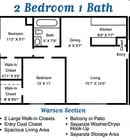 2BR/1BA