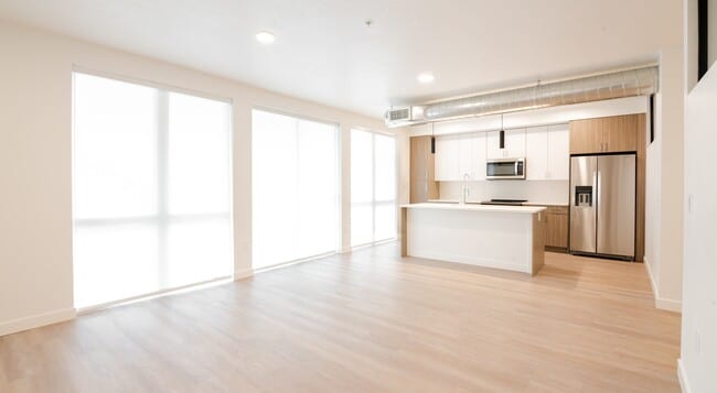 James 2-Bed Apartment Living and Kitchen
